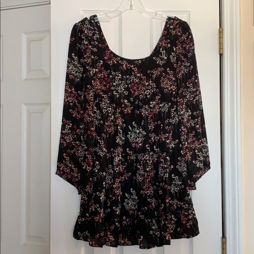 Black floral dress